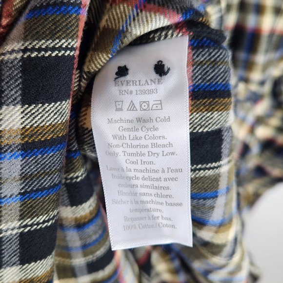 NWT Everlane Plaid Soft Boxy Button Up Flannel Shirt sz XS - Picture 11 of 11